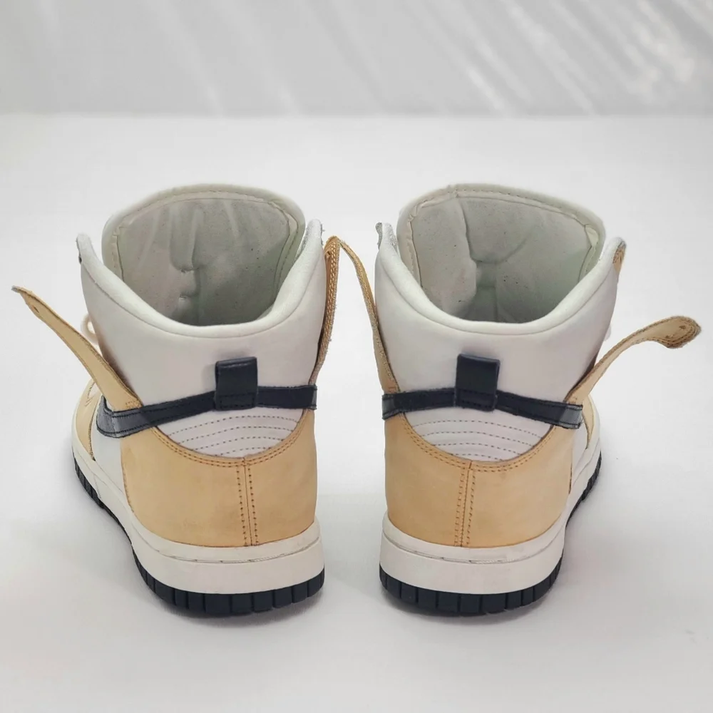 Nike Dunk High Premium White/Sesame Women’s Leather Athletic Sneakers Size 7